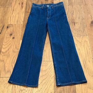 3x1 NYC Clio High Rise Wide Leg Front Seam Jeans Blue 29 fantastic condition